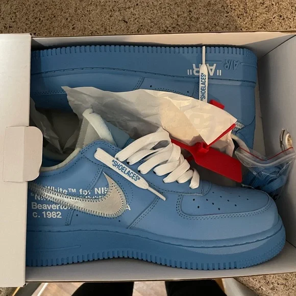 Shoes Blue Forces Off White Shoes Nike Off White Air Force Blue 95